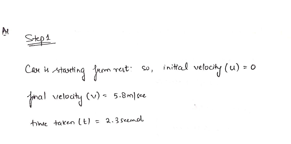 Physics homework question answer, step 1, image 1